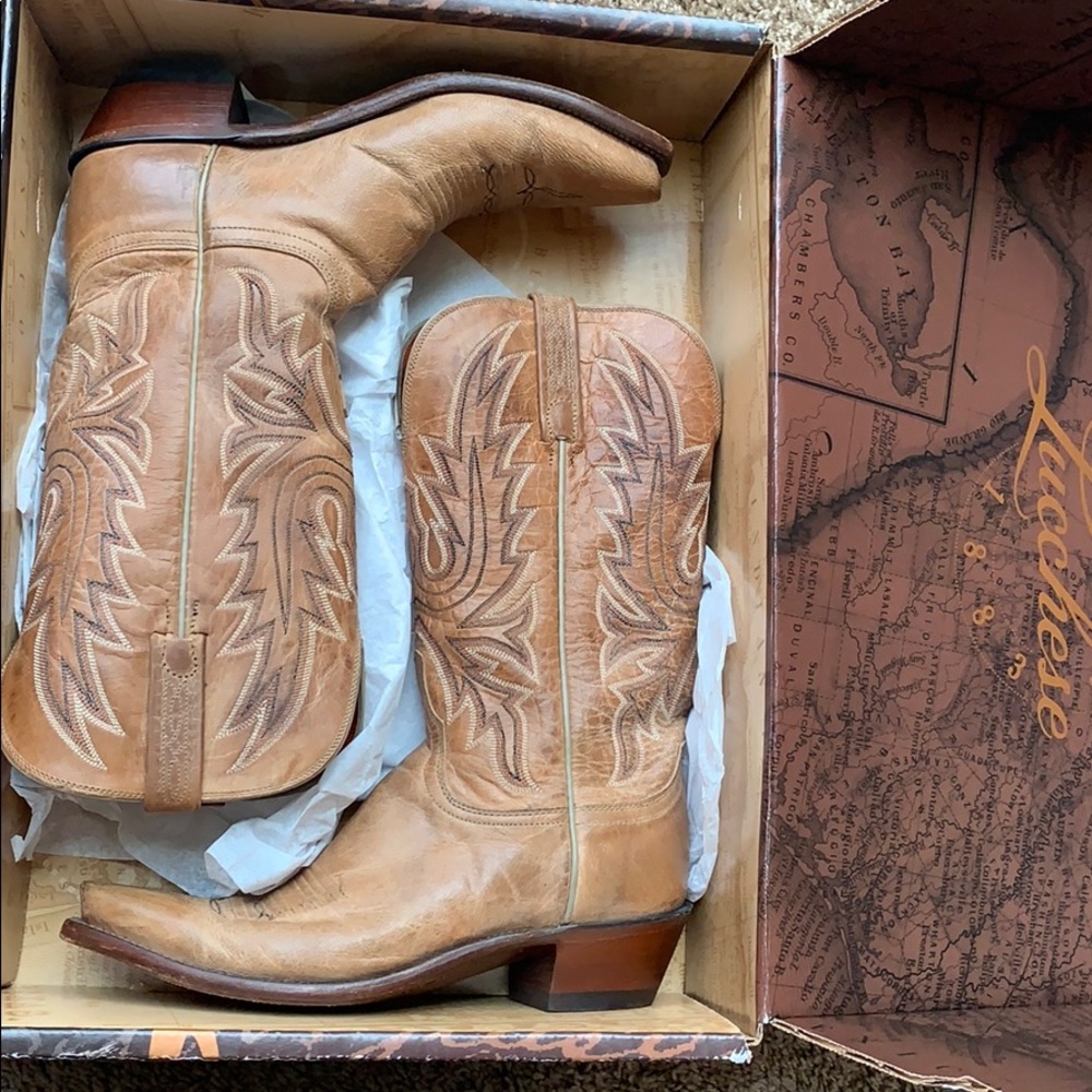 Lucchese Womens Cowboy Boots - Sz 8.5